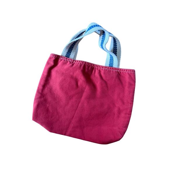 Lauren Ralph Lauren red canvas mini tote bag y2k - Picture 4 of 7